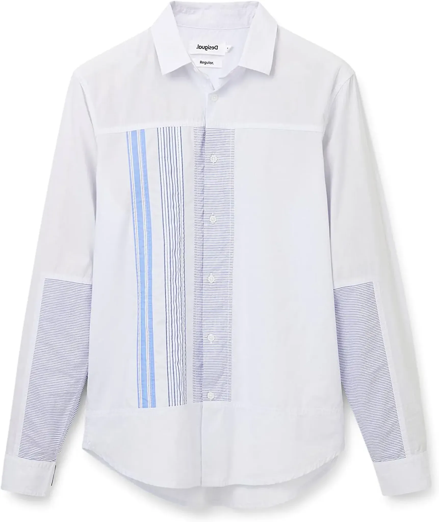 Desigual Herren Hemd - Weiß, Blau gestreift 22WMCW135004 GR. M Desigual Herren Hemd - Weiß, Blau gestreift 22WMCW135004 GR. M