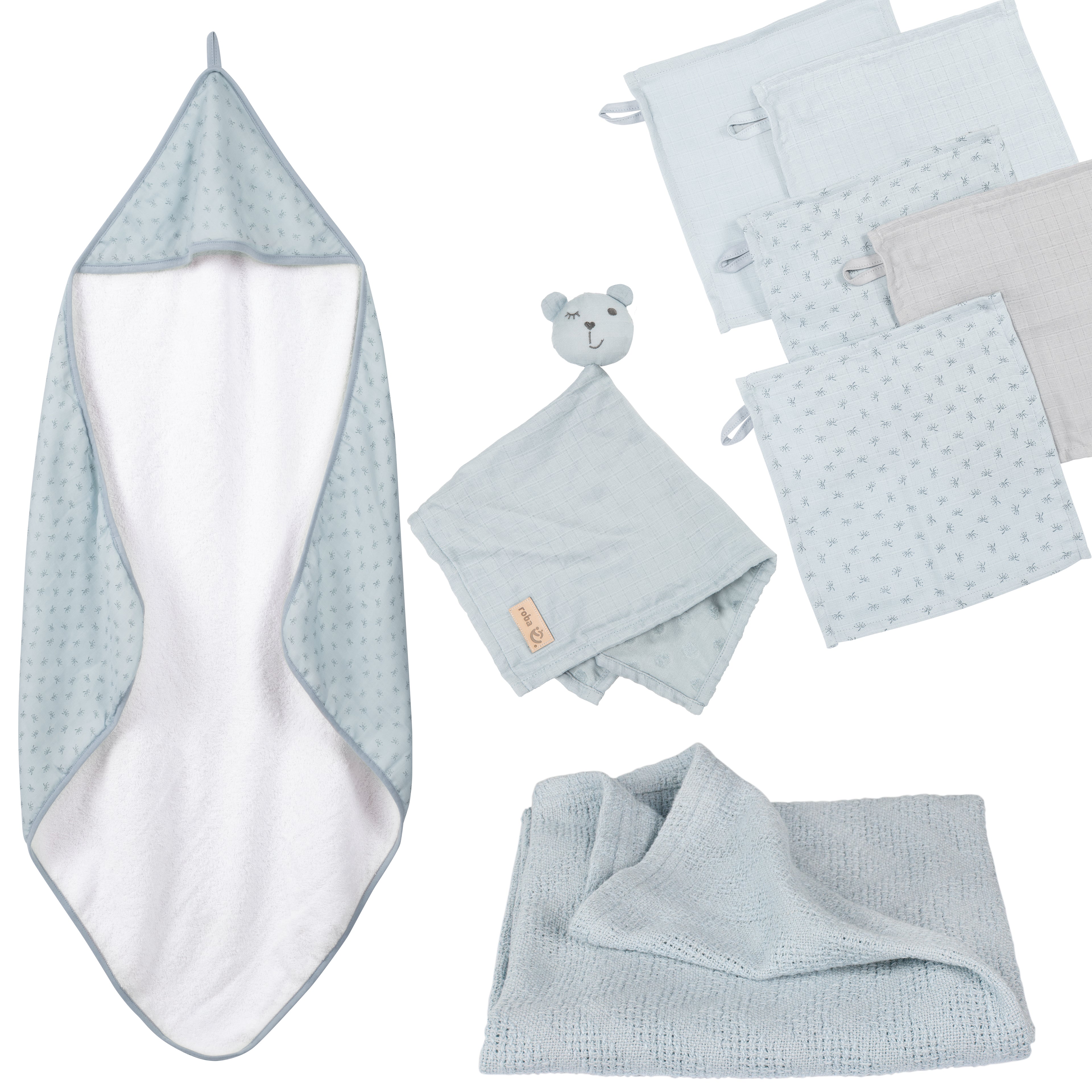 Roba 228S01T4 Geschenkset Babypflege türkis hell blau – Heim Textilien - Bild 1 Roba 228S01T4 Geschenkset Babypflege türkis hell blau – Heim Textilien - hell blau - Heim Textilien - Produktbild 1