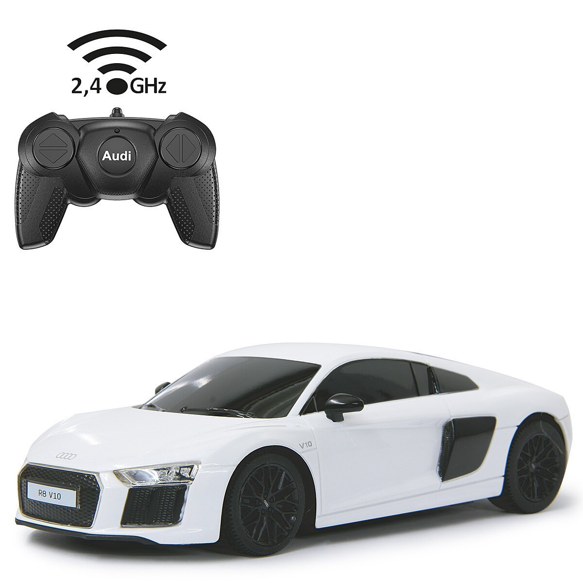 JAMARA Audi R8 2015 1:24 weiss 2,4GHz ab 6 Jahren