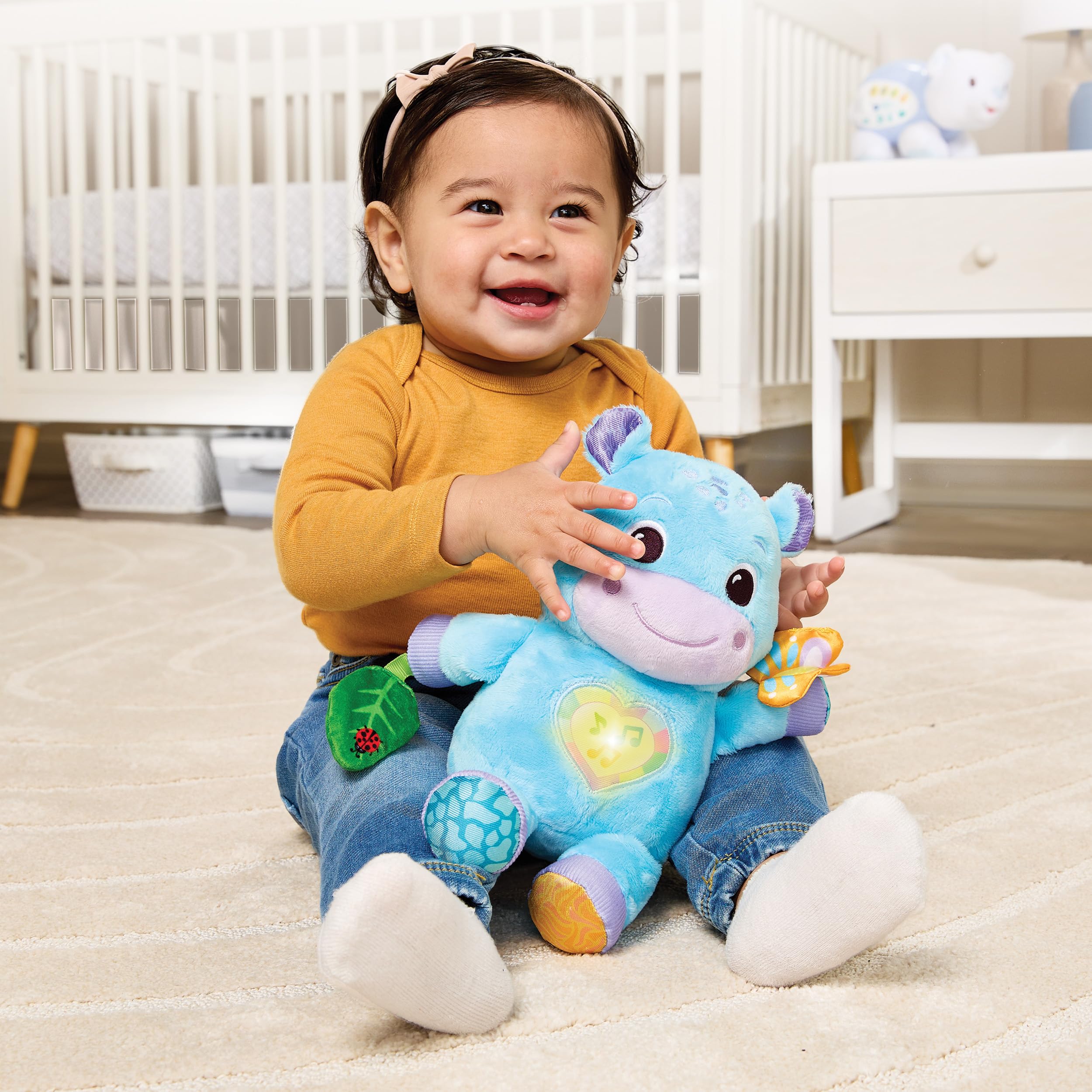 VTech Baby - Flauschiges Flusspferd 80577704 Kopf, Gesicht, Portrait, Krippe, Socke