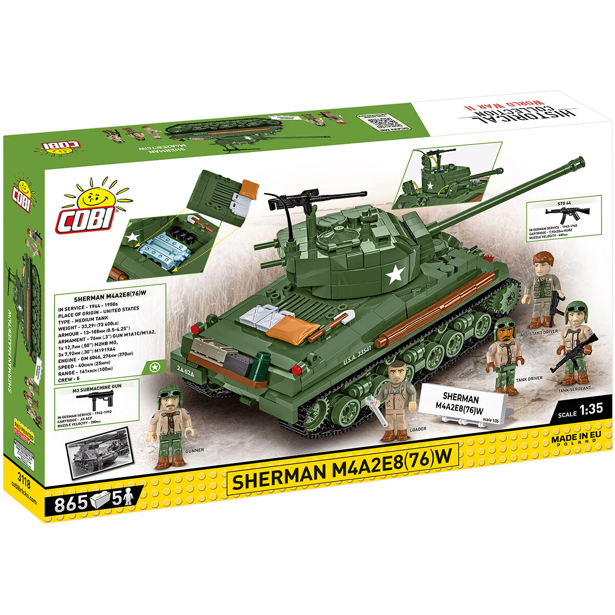 COBI 3118 - Sherman M4A2E8 (76) W - Bild 2 COBI 3118 - Sherman M4A2E8 (76) W - Bild 2