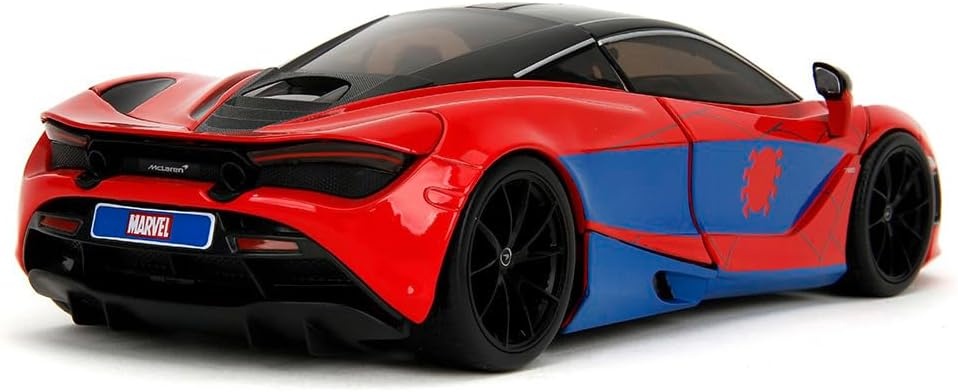 Jada MARVEL Spider-Man McLaren 720S - Modellauto mit Figur 1:24 253225034 Rad, Reifen, Leichtmetallrad, Auto, Autorad