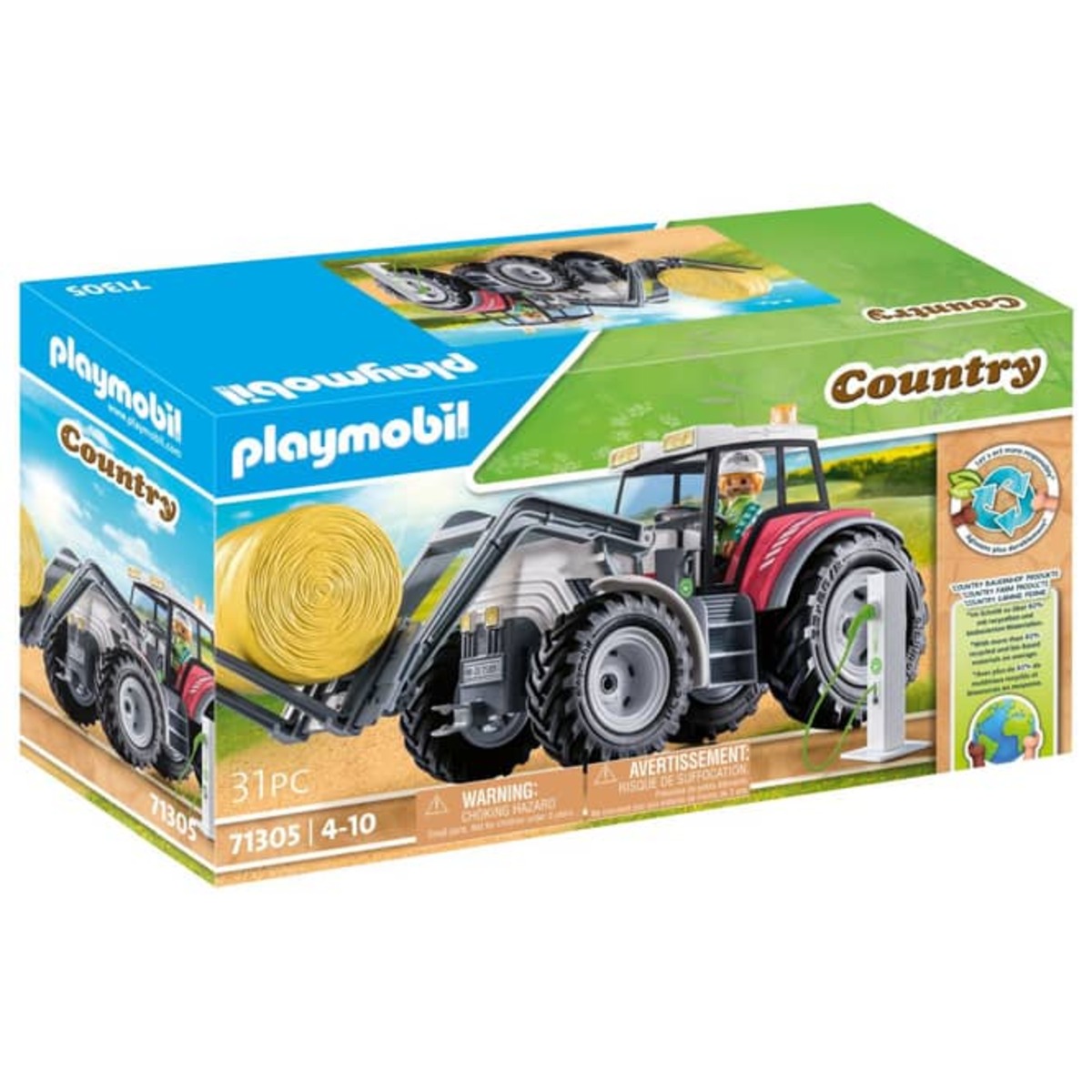 PLAYMOBIL 71305 Großer Traktor PLAYMOBIL, 71305, Großer, Traktor, Maschine, Rad, Sprach