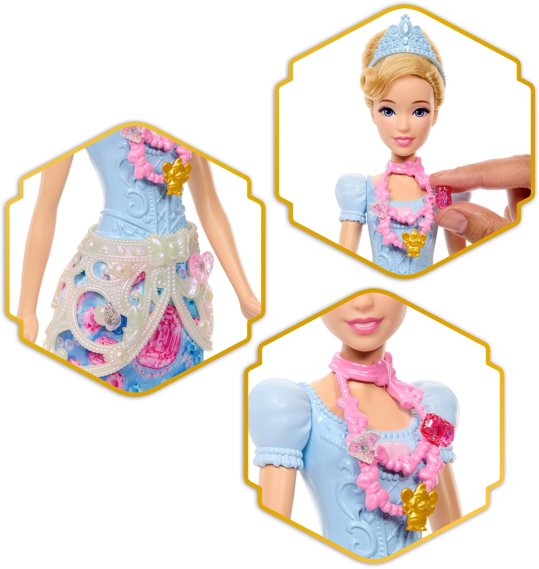 Disney Prinzessin Juwel Reveal Cinderella Puppe - Mattel - MATTEL JHL50 Puppe - Mattel - Disney Prinzessin Juwel Reveal Cinderella Puppe - Modell MATTEL JHL50