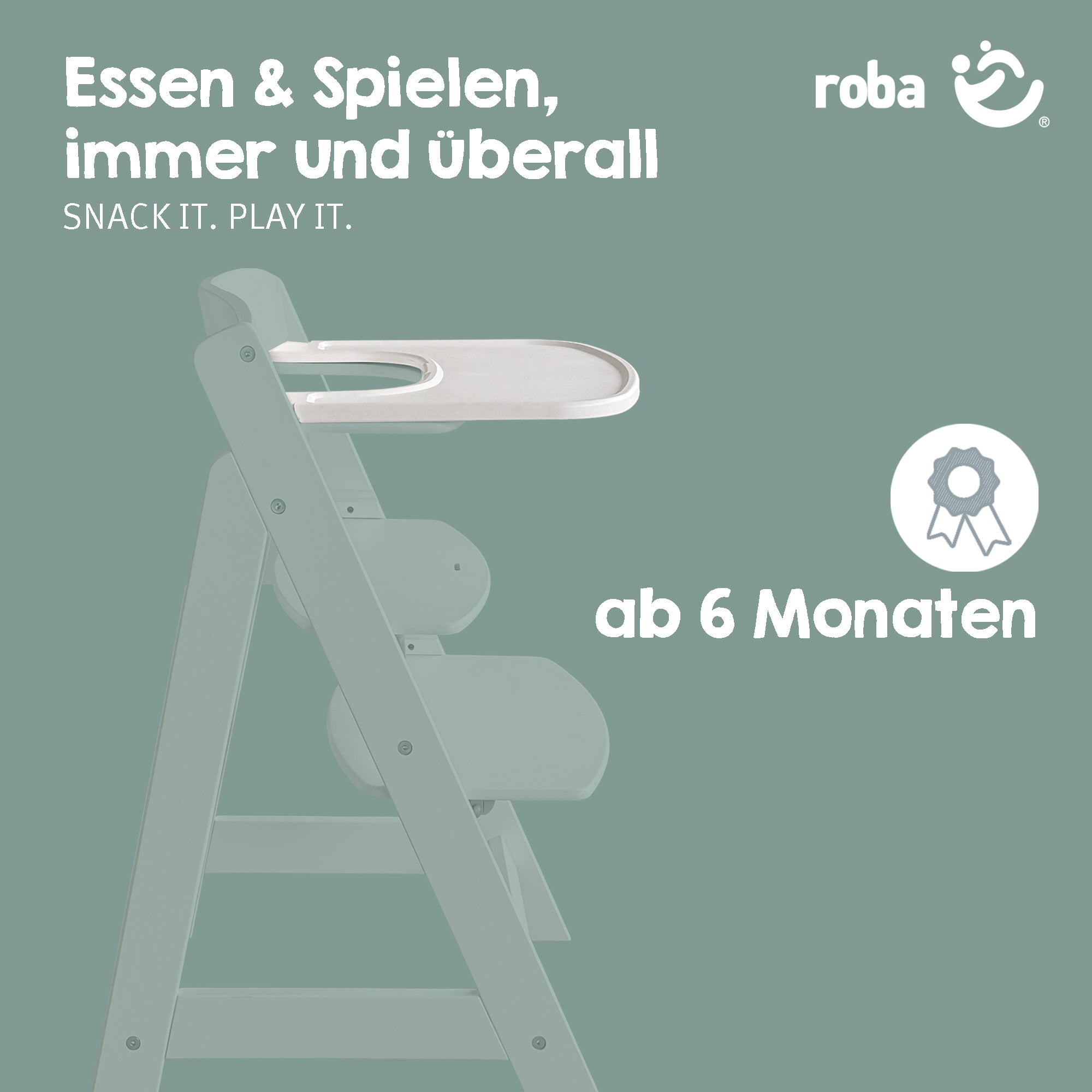 Roba 0081WE Plastikessbrett weiß – Hochstuhl - Produktbild 3