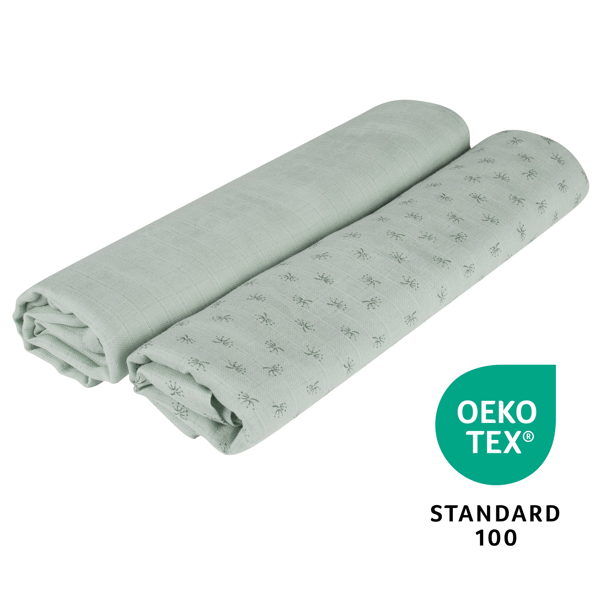 Roba 306130G240 2er Puck-/ Stilltuch Lil Planet grün frosty green – Krabbeldecken - Produktbild 7