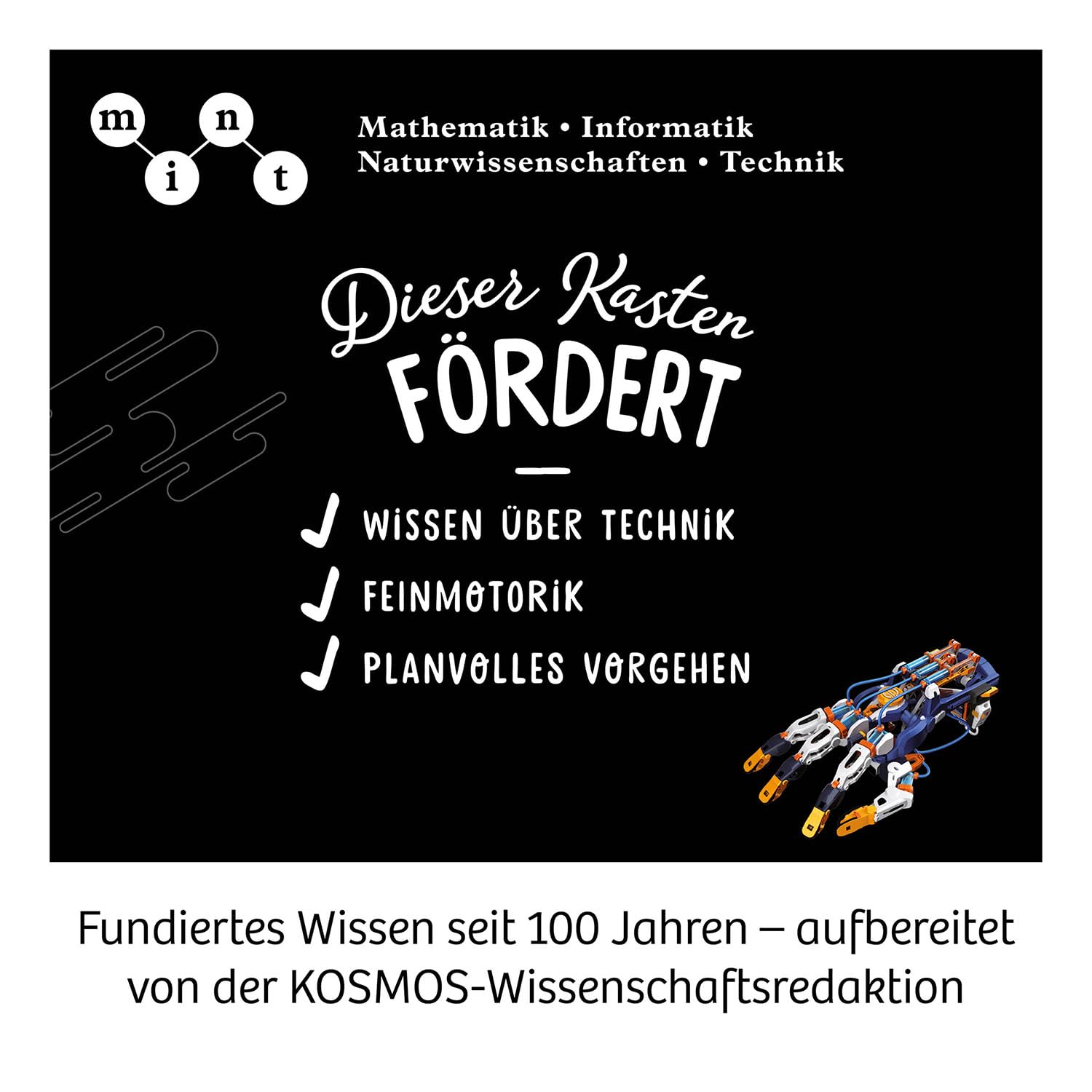 Kosmos Cyborg-Hand - Hydraulischer Roboterbausatz Für Kinder Ab 10 Jahren 620844 Werbung, Plakat, Leute, Person