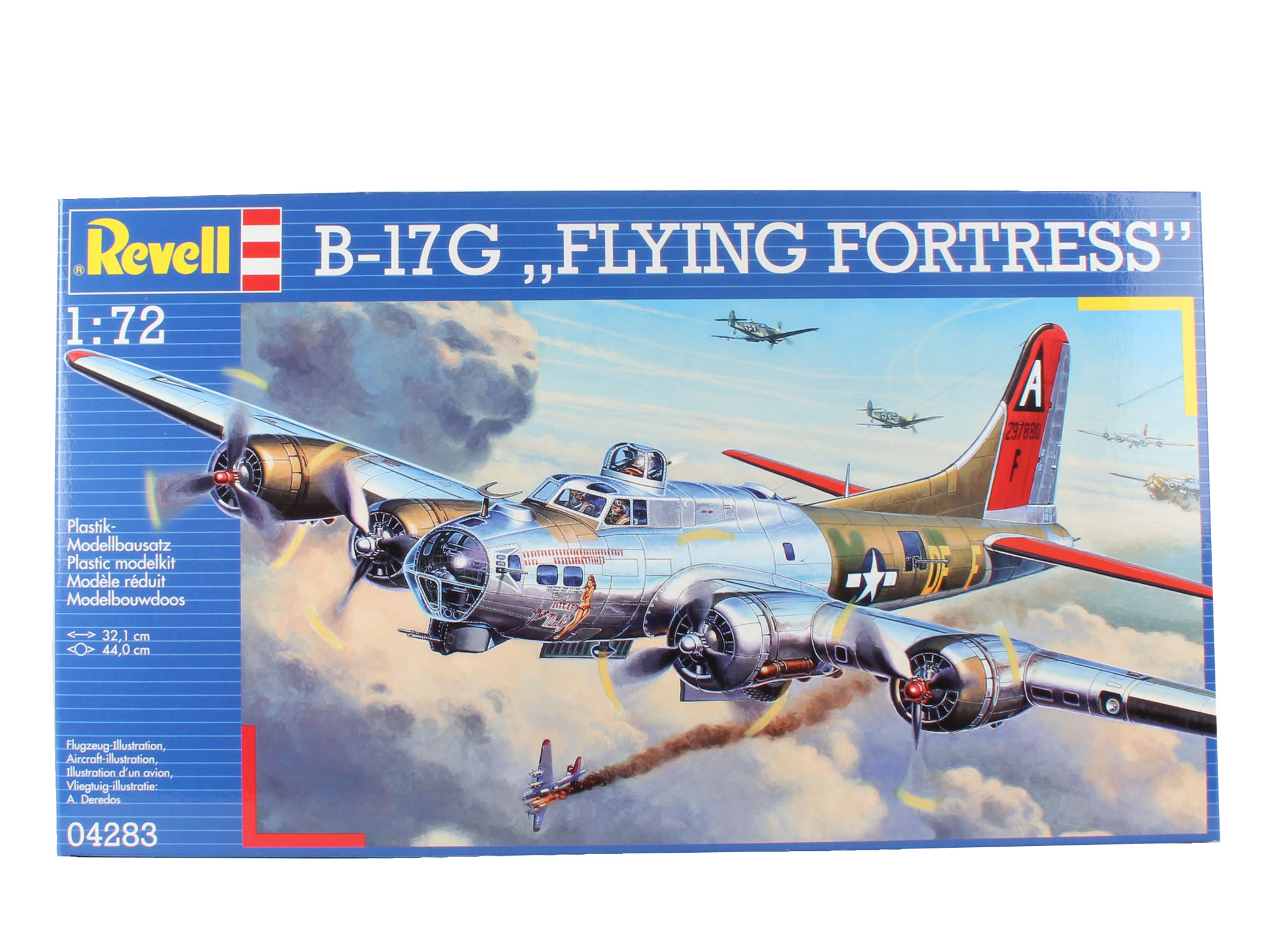 Revell 04283 B-17G "Flying Fortress" Modellbausatz Flugzeug, Bomber, Kampfflugzeug, Jet