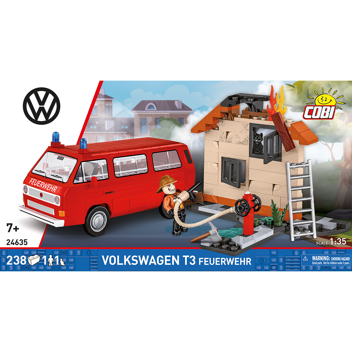 COBI 24635 - VW T3 Feuerwehr - Maßstab 1:35 - Bild 3 COBI 24635 - VW T3 Feuerwehr - Maßstab 1:35 - Bild 3