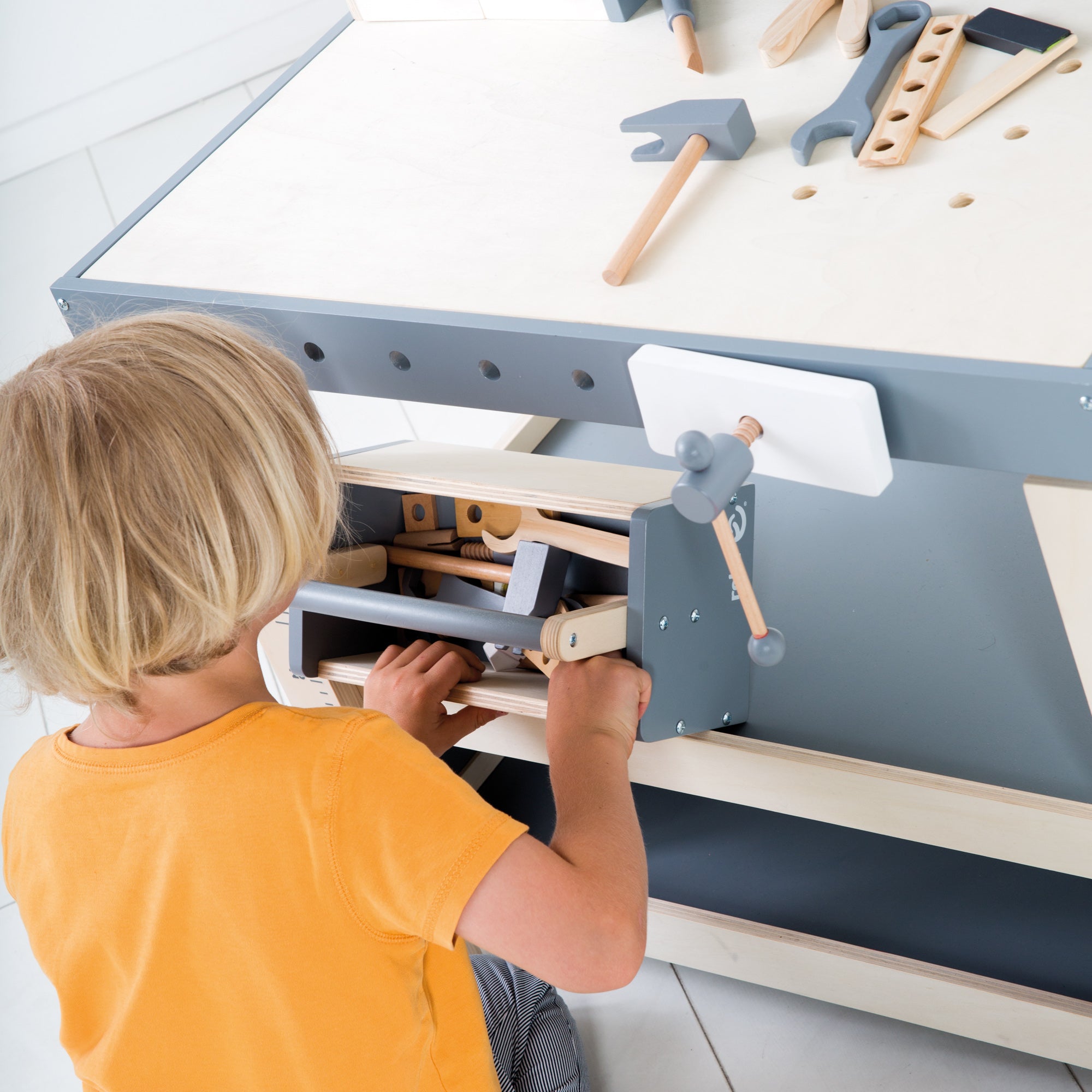 Roba 97211 Werkbank, höhenverstellbar natur lackiert – Rollenspiel - Produktbild 4