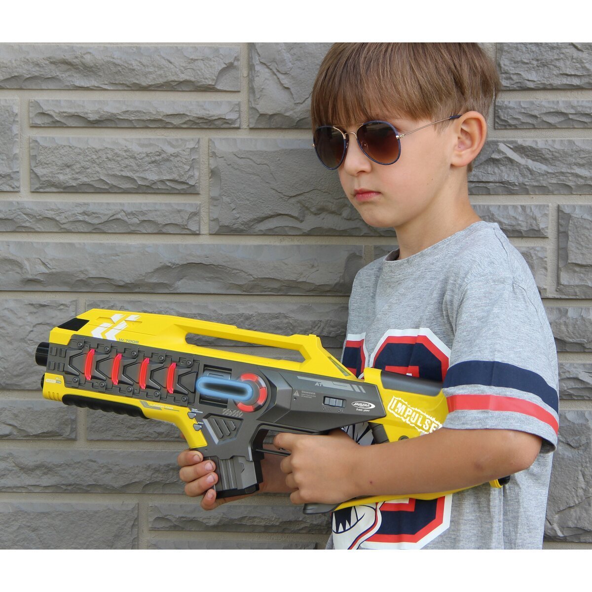 JAMARA Impulse Laser Gun Rifle Set gelb/rot ab 8 Jahren