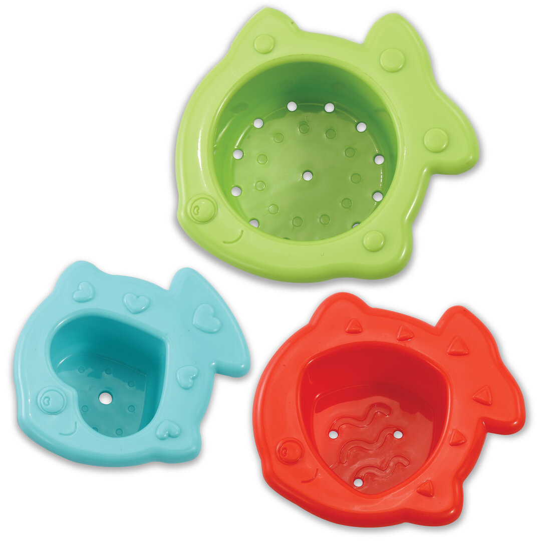 VTech Badespaß Otter interaktives Badespielzeug ab 1 Jahr VTech Badespaß Otter aus buntem Kunststoff mit Leucht-Seestern-Taste, Wassersensor, drehbarem Rad im Bauch, 3 Fisch-Becher, 3 Lieder & 15 Melodien, wasserdichtes Batteriefach ab 1 Jahr., Drinnen