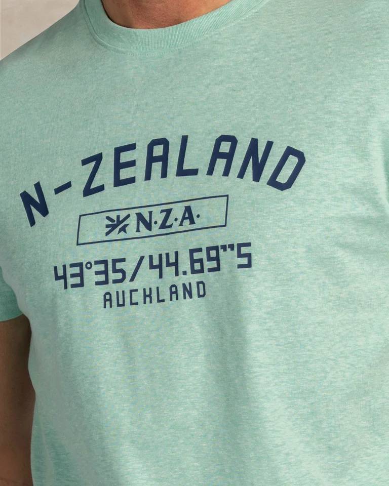 NZA 26CN720PM T-Shirt - Türkis / Print - Bild 4