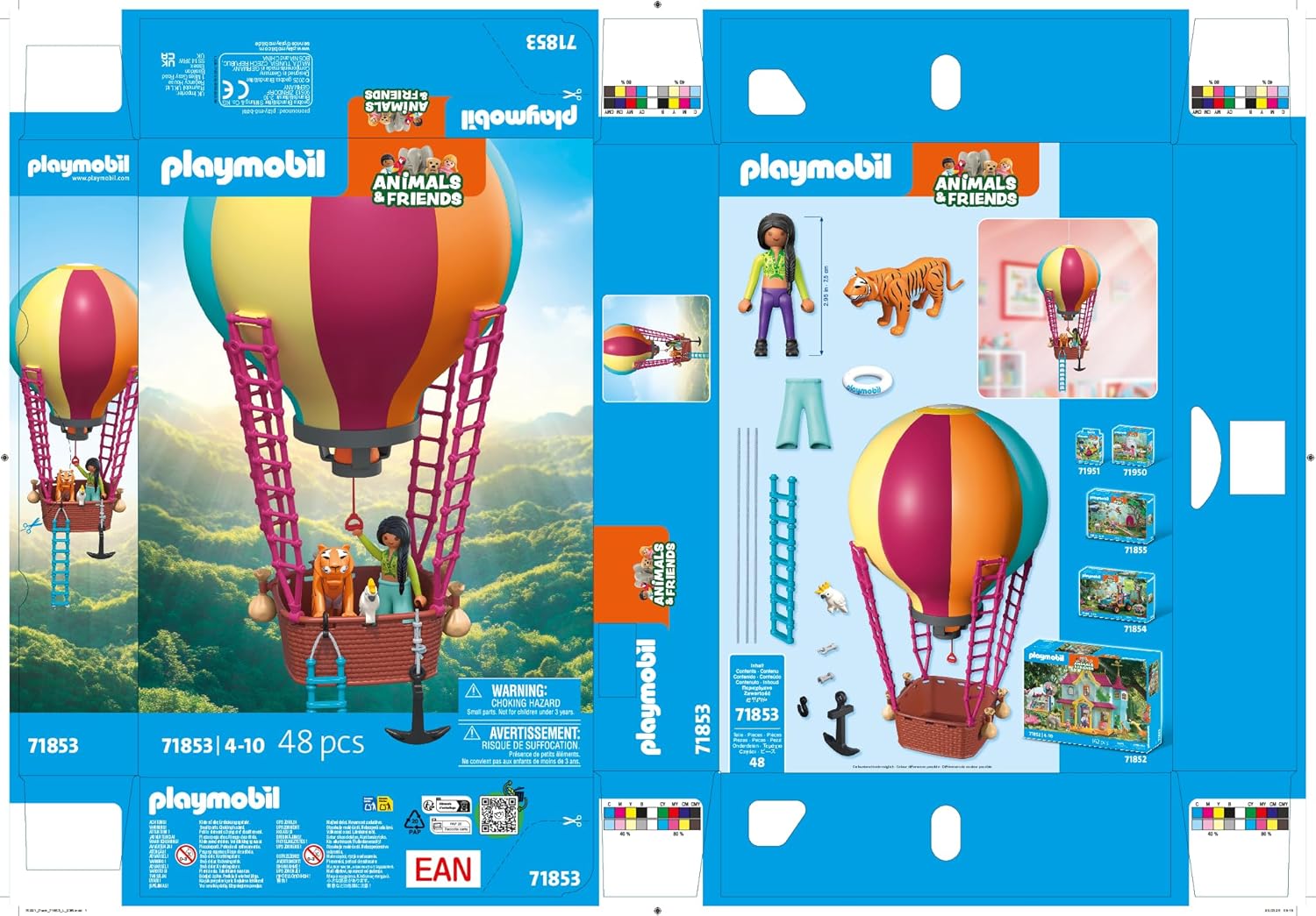 PLAYMOBIL 71853 ballonreise Ballon, Person, Flugzeug, Fahrzeug, Heißluftballon
