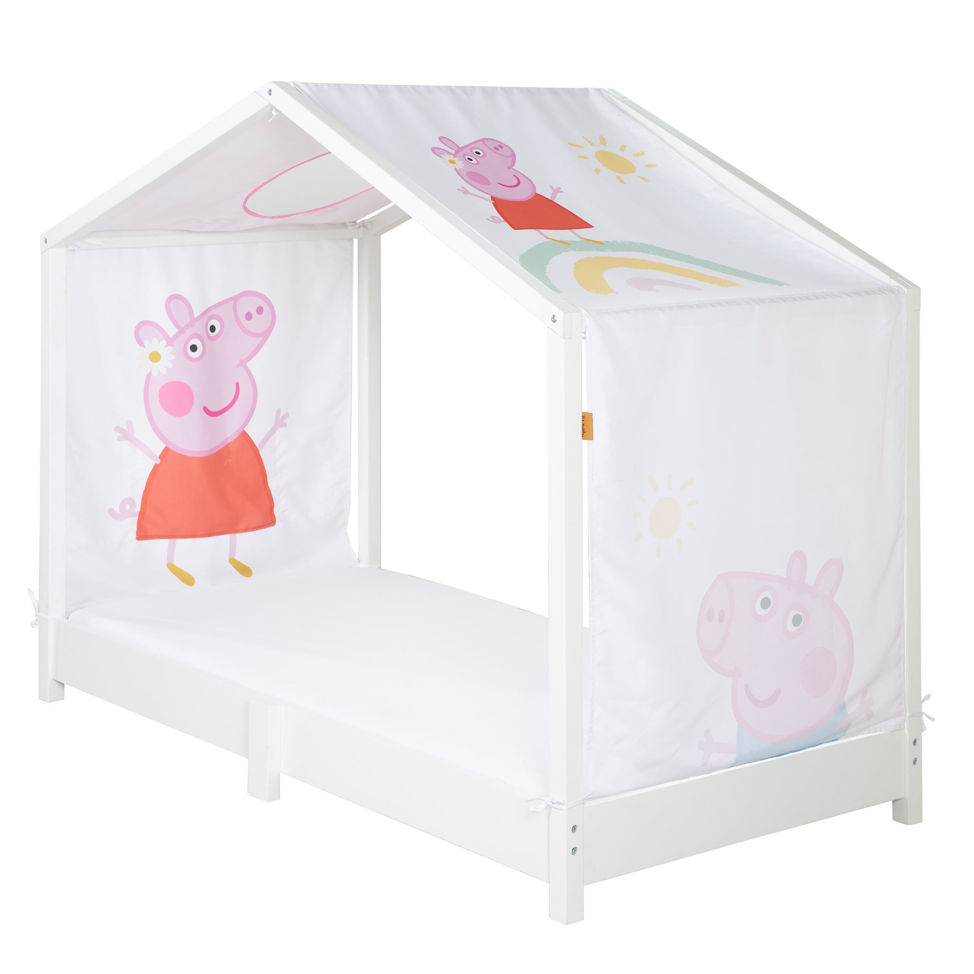 Roba 0287PP1 Hausbettbezug 70x140 cm Peppa Pig weiß – Bettenzubehör - Bild 2 Roba 0287PP1 Hausbettbezug 70x140 cm Peppa Pig weiß – Bettenzubehör - Produktbild 2