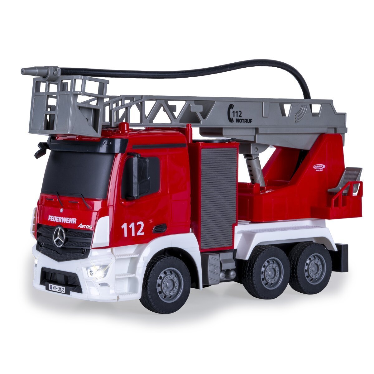 JAMARA Feuerwehr Drehleiter Mercedes -Benz Antos 1:26 2,4GHz mit Spritzfunktion ab 6 Jahren