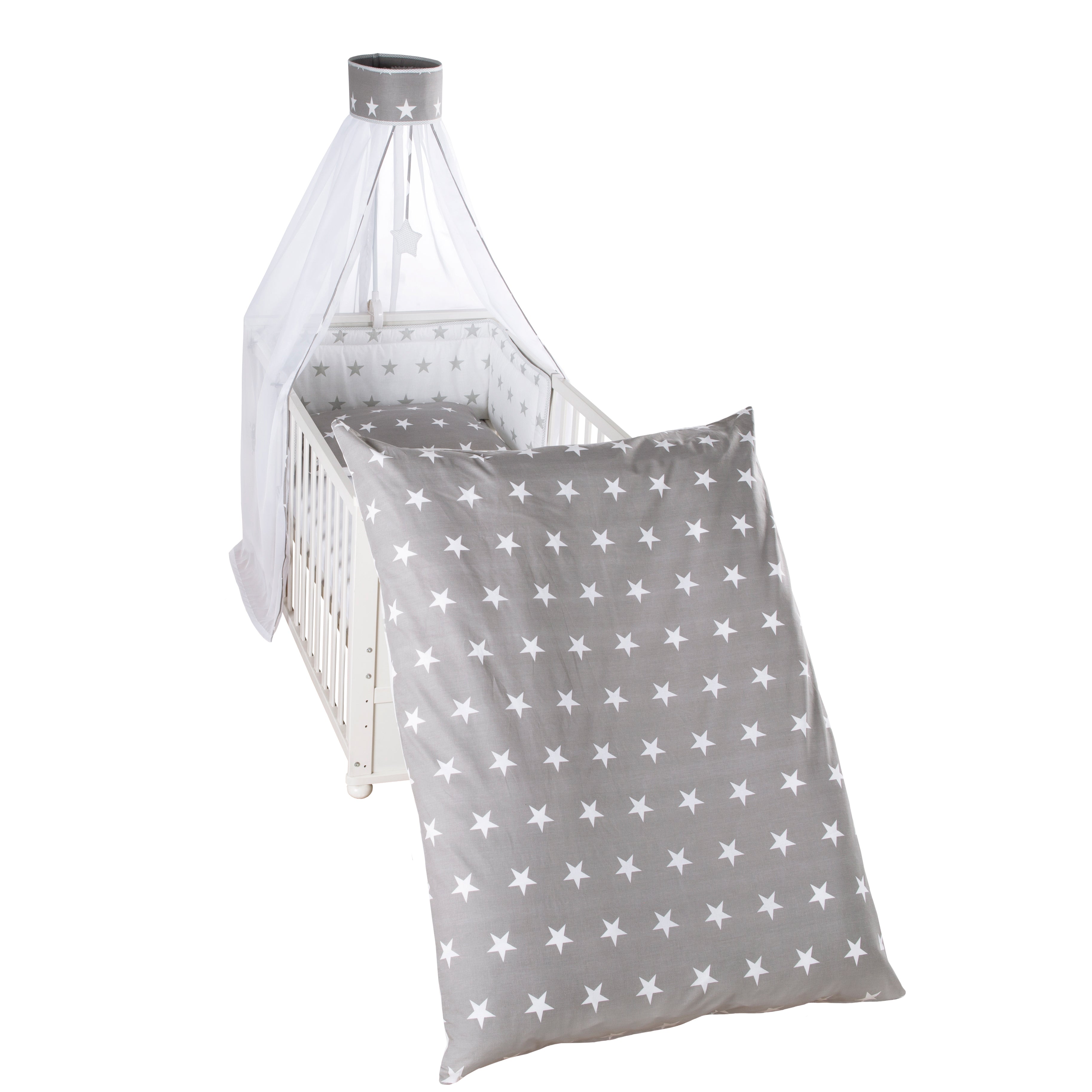 Roba 314092V190 Kinderbettgarnitur Little Stars grau – Bettwäschen - Bild 1 Roba 314092V190 Kinderbettgarnitur Little Stars grau – Bettwäschen - grau - Bettwäschen - Produktbild 1