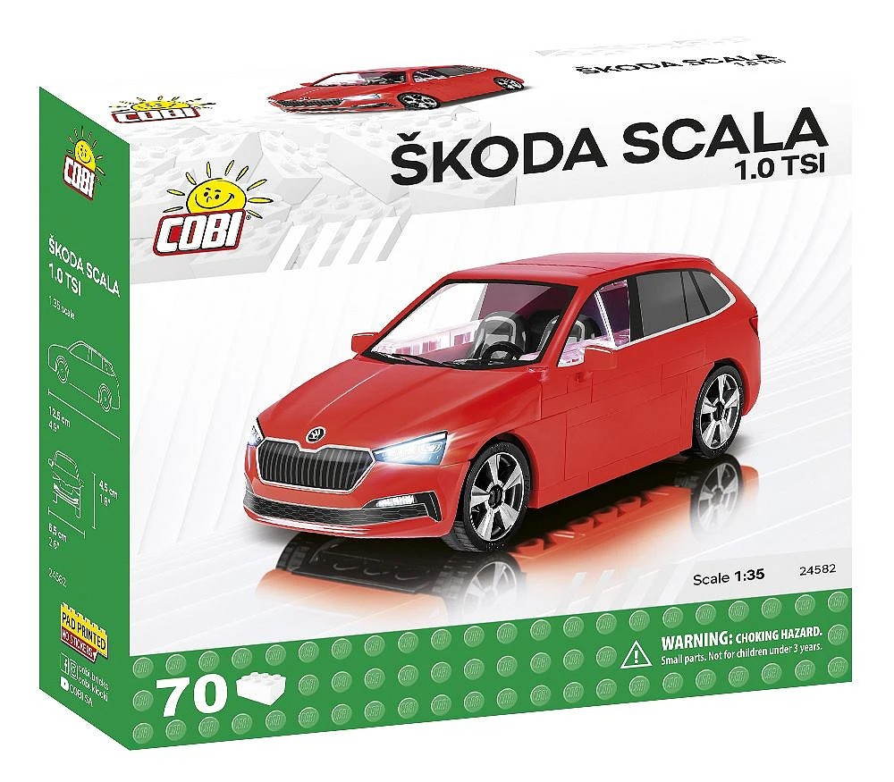 COBI 24582 Škoda Scala 1.0 TSI – Klemmbausteine Modellauto im Maßstab 1:35