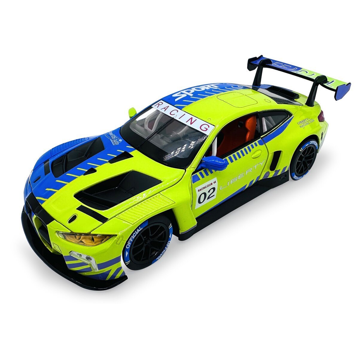 JAMARA BMW M4 GT3 Diecast 1:24 grün inkl. Knopfzellen ab 3 Jahren