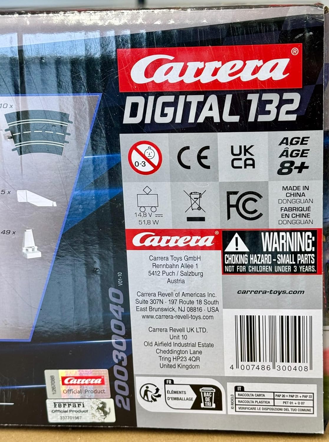 Carrera Digital 132 Race for Gold Rennbahn-Set mit Porsche & Audi im Maßstab 1:32 20030040 Werbung, Dokument, Quittung, Text, Plakat