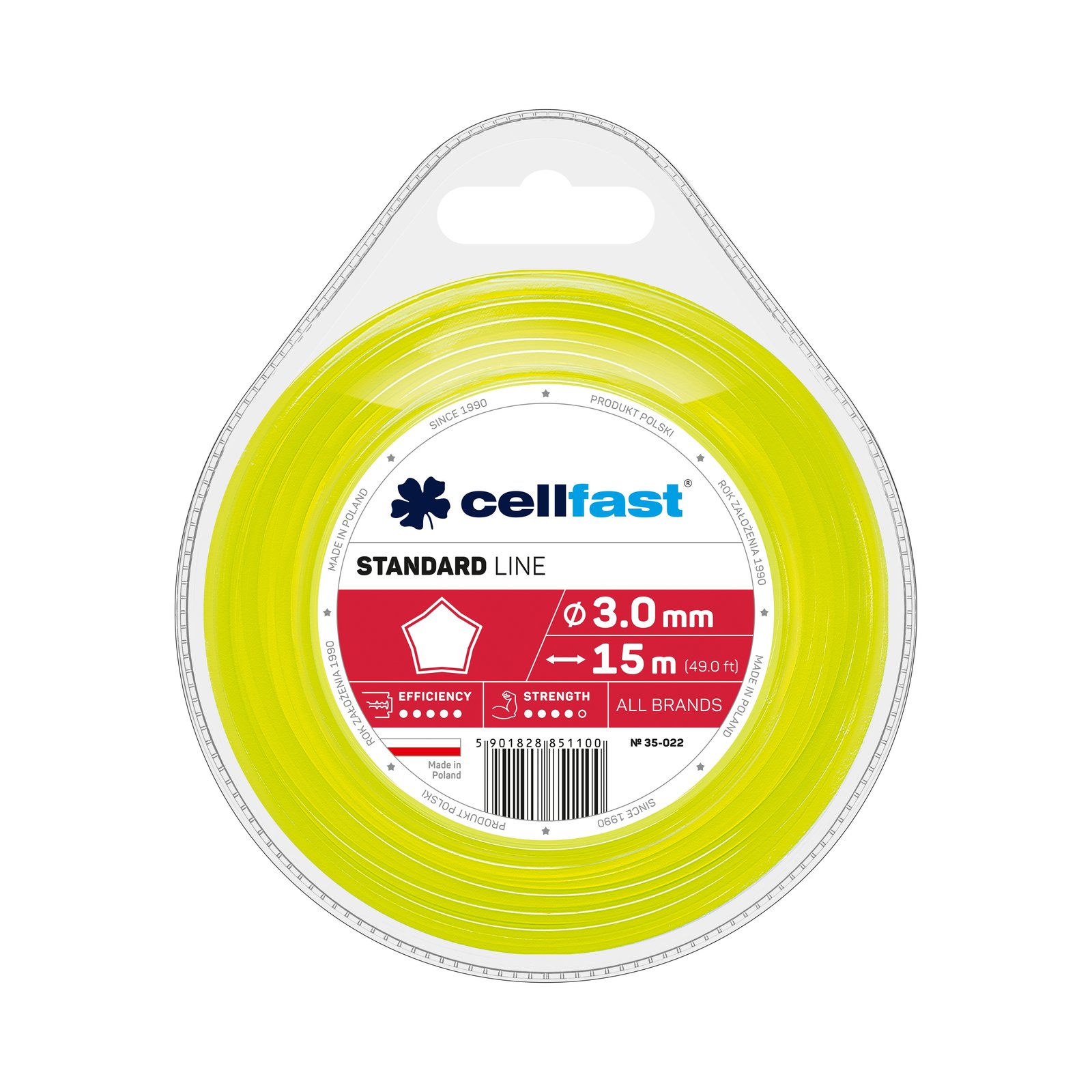Cellfast STANDARD Mähfäden 3,0 mm x 15 m Stern Cellfast STANDARD Mähfäden 3,0 mm x 15 m Stern