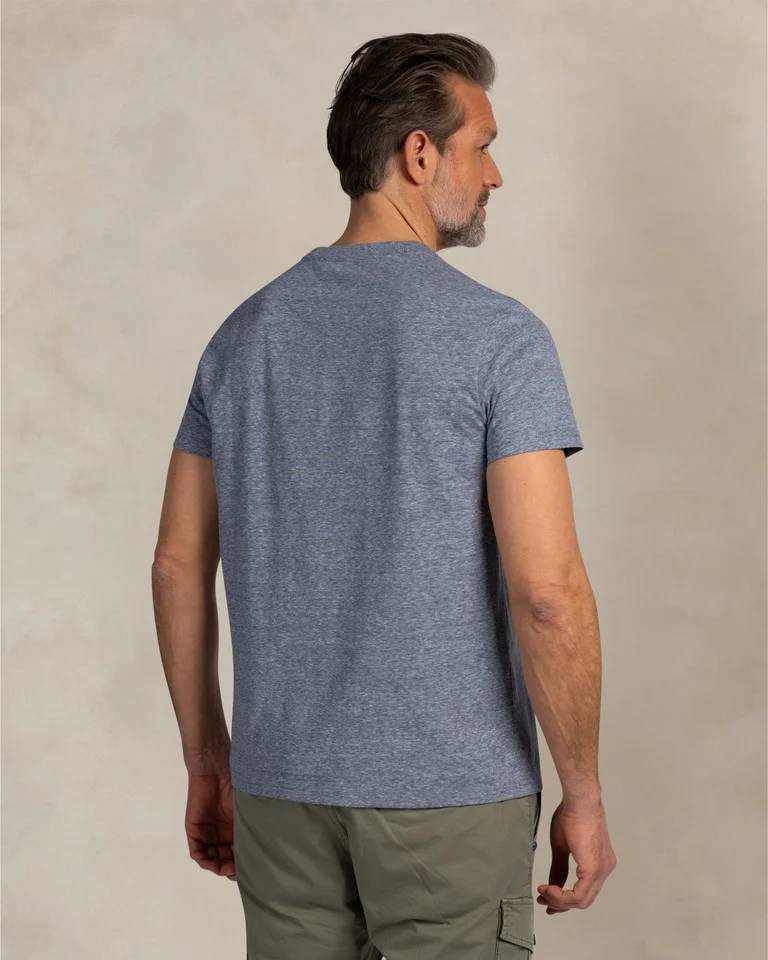 NZA 26CN720NM T-Shirt - Dunkelblau / Print - Bild 4