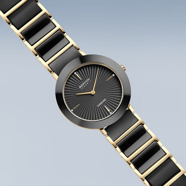 Bering 11435-732-GWP Damen Uhren Set, Armband+uhr Bk/Go