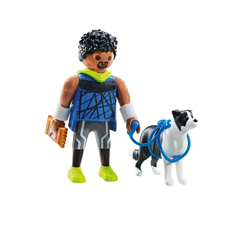 PLAYMOBIL 71740 - My Life: Jogger mit Border Collie und Zubehör Figur, Person