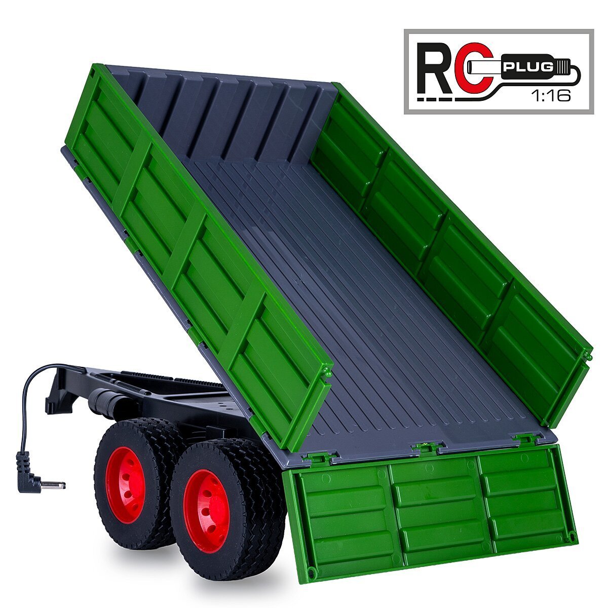 JAMARA Kipper dunkel grün für RC-Traktor 1:16 ab 6 Jahren