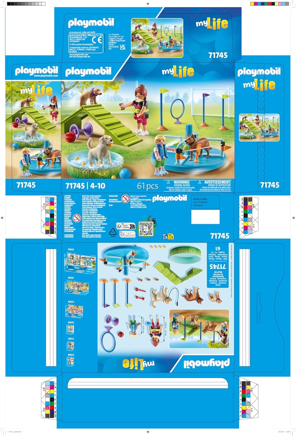 PLAYMOBIL 71745 - My Life: Hundespielplatz mit Zubehör Spielbereich, Person