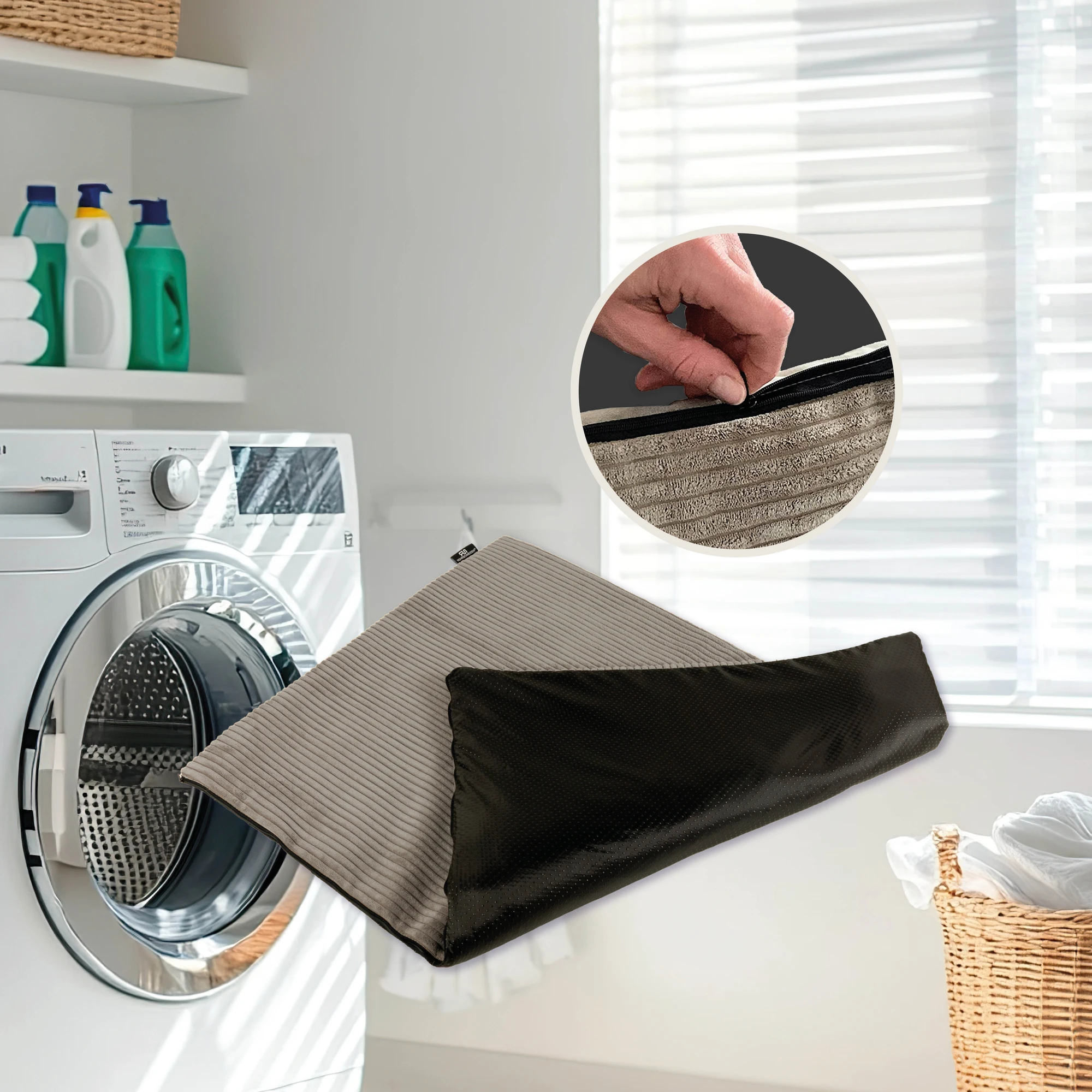 Rohrschneider RS 22389 Hanfmatte Cordbezug – Naturmatte mit Bezug GR.1