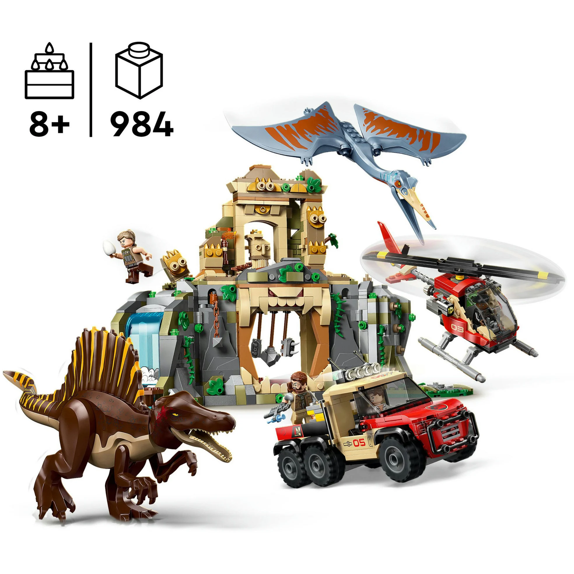 LEGO® Jurassic World™ Spinosaurier & Quetzalcoatlus: Hubschrauber-Einsatz 76976 LEGO® Jurassic World™ Spinosaurier & Quetzalcoatlus: Hubschrauber-Einsatz 76976