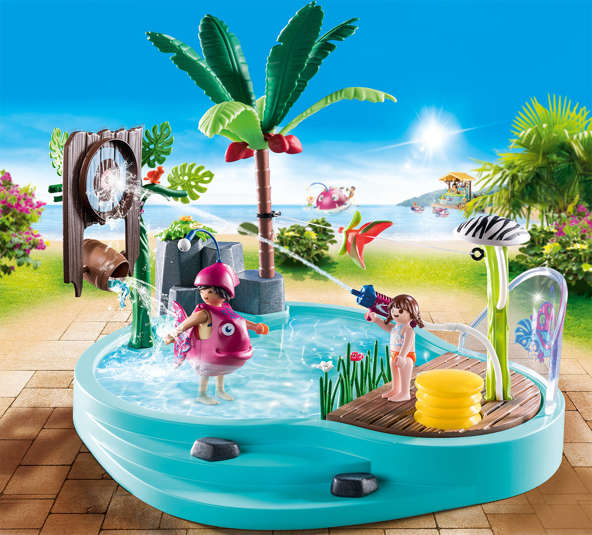 PLAYMOBIL 70610 Spaßbecken mit Wasserspritze Wasser, Sommer, Person