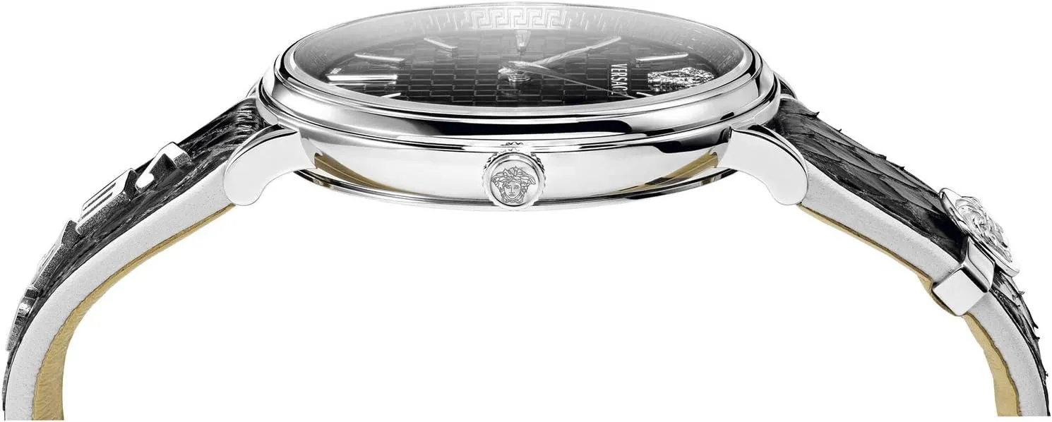 Versace V-Circle VE8100919 Damen Armbanduhr Schweizer Quarz & Edelstahl/Leder Versace V-Circle VE8100919 Damen Armbanduhr Schweizer Quarz & Edelstahl/Leder