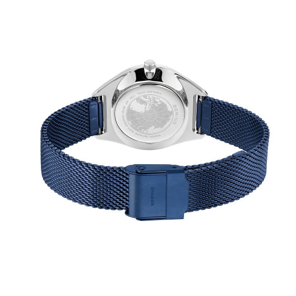 Bering 17331-307 Damenuhr, Milanaise/Solar, Blau