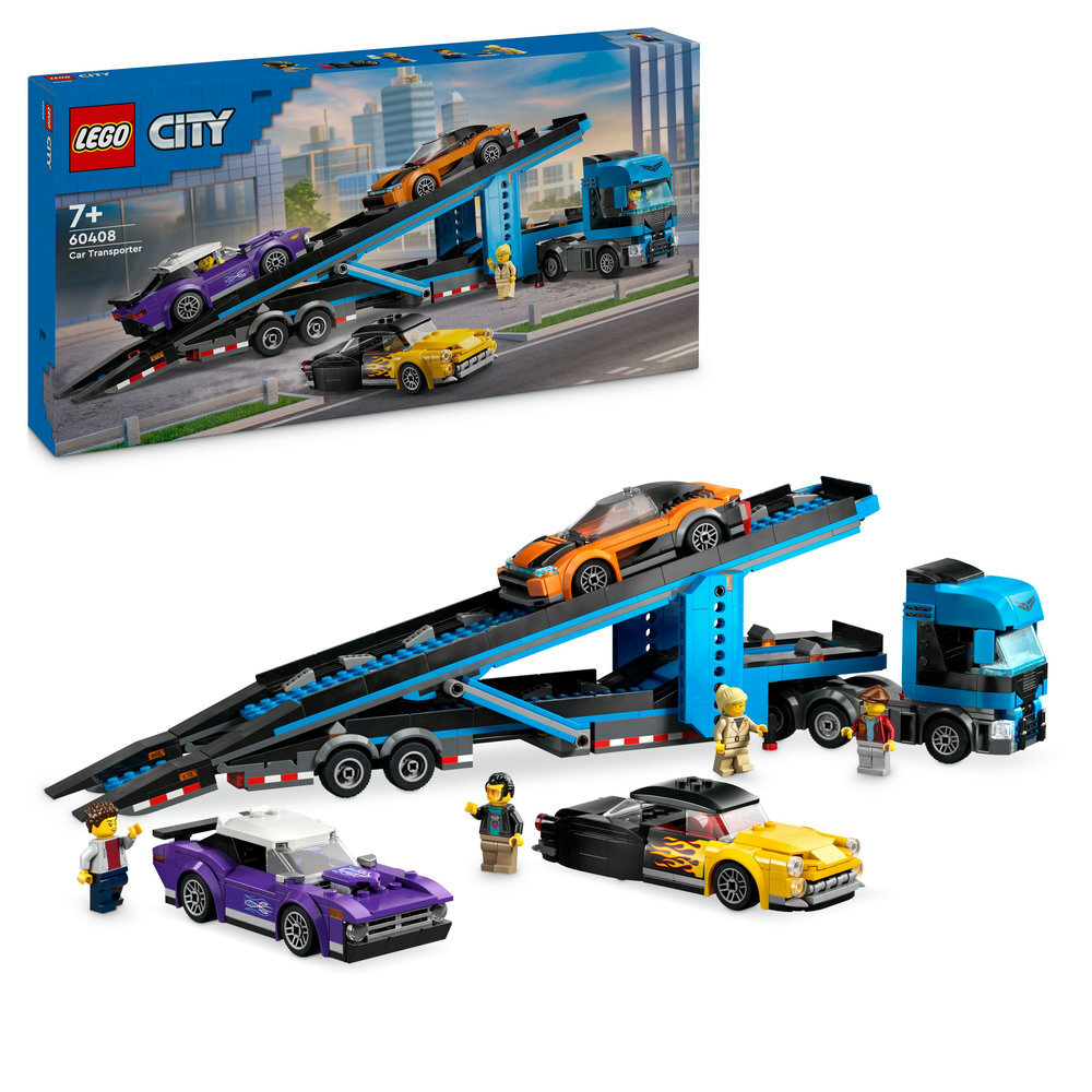 LEGO® City Autotransporter mit Sportwagen 60408 Spielzeug, Abschleppwagen, Fahrzeug, Maschine, Rad
