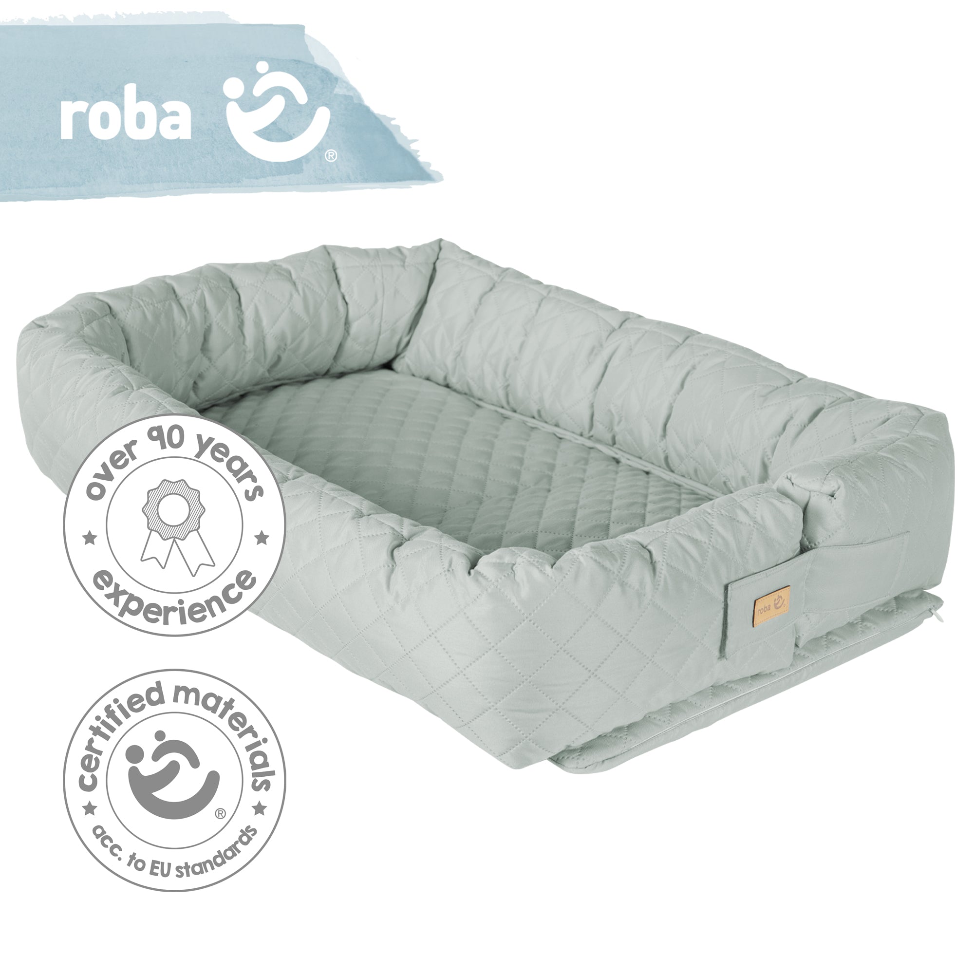 Roba 307200V241 Babylounge 3in1 roba Style grün frosty green – Babynester - Produktbild 7
