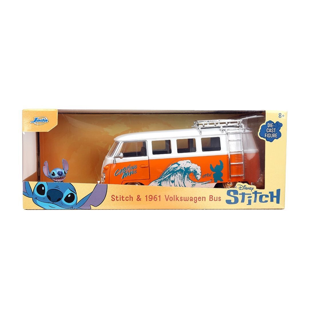 Stitch 1961 VW Bus 1:24 - SIMBA - SIMBA 9336340314R00 Produktfoto - SIMBA - Stitch 1961 VW Bus 1:24 - Modell SIMBA 9336340314R00 Produktbild fuer Online-Shop