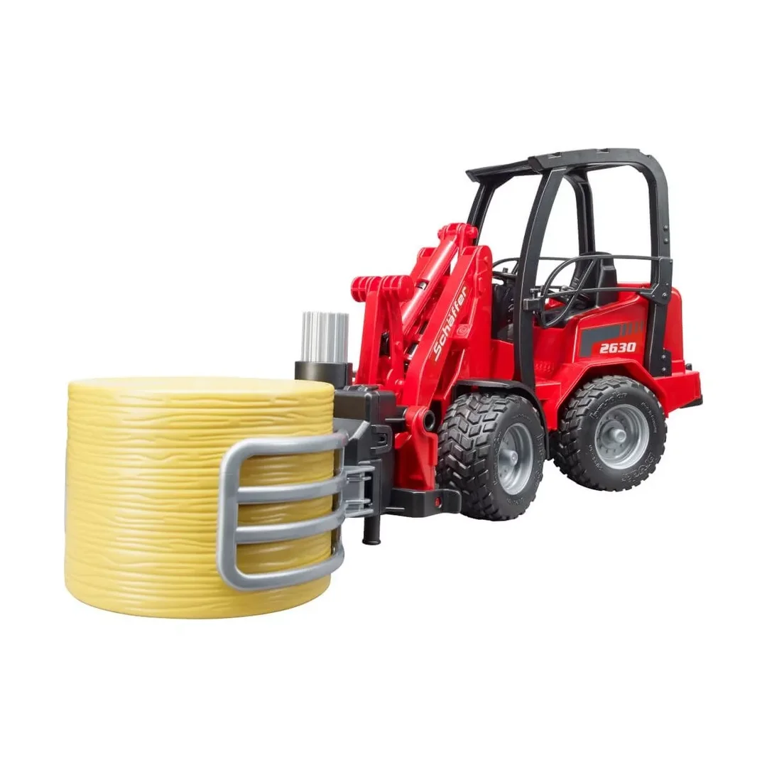 Bruder 02192 Schäffer Hoflader 2630 mit Ballengreifzange und 1 Rundballen Bruder 02192 Schäffer Hoflader 2630 mit Ballengreifzange und 1 Rundballen