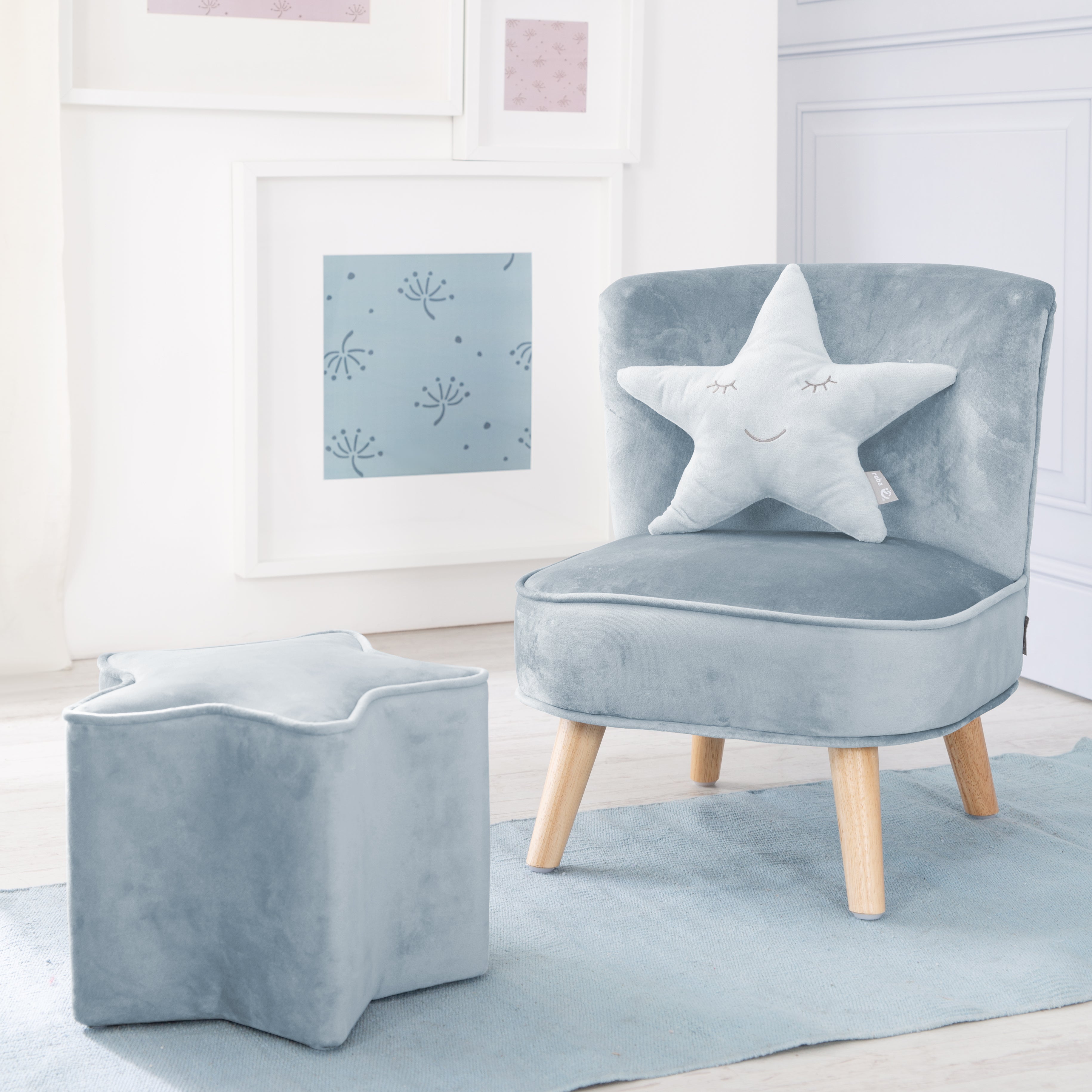 Roba 231S09M3 Lil Sofa Set klein roba Style türkis sky – Spielmöbel - Bild 2 Roba 231S09M3 Lil Sofa Set klein roba Style türkis sky – Spielmöbel - Produktbild 2