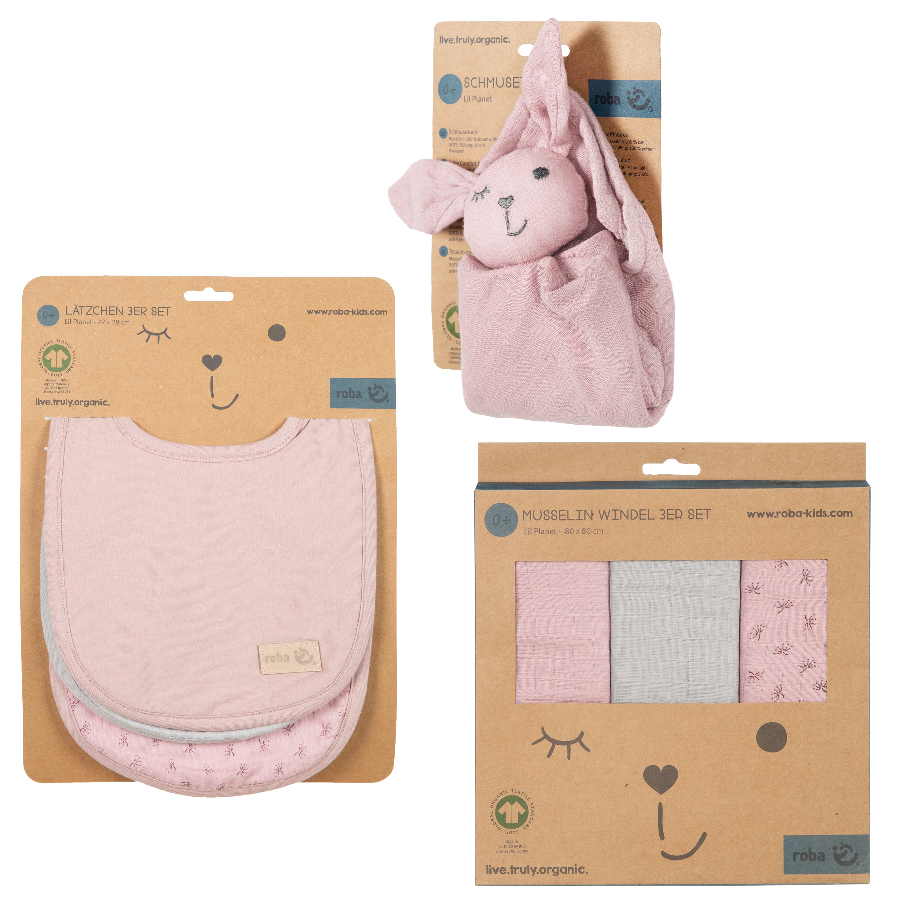 Roba 226S02T3 Geschenkset Baby Essentials rosa alt rosa – Heim Textilien - Bild 3 Roba 226S02T3 Geschenkset Baby Essentials rosa alt rosa – Heim Textilien - Produktbild 3