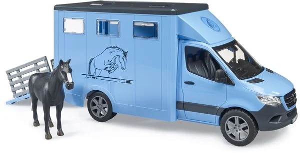 Bruder 02674 MB Sprinter Tiertransporter mit 1 Pferd