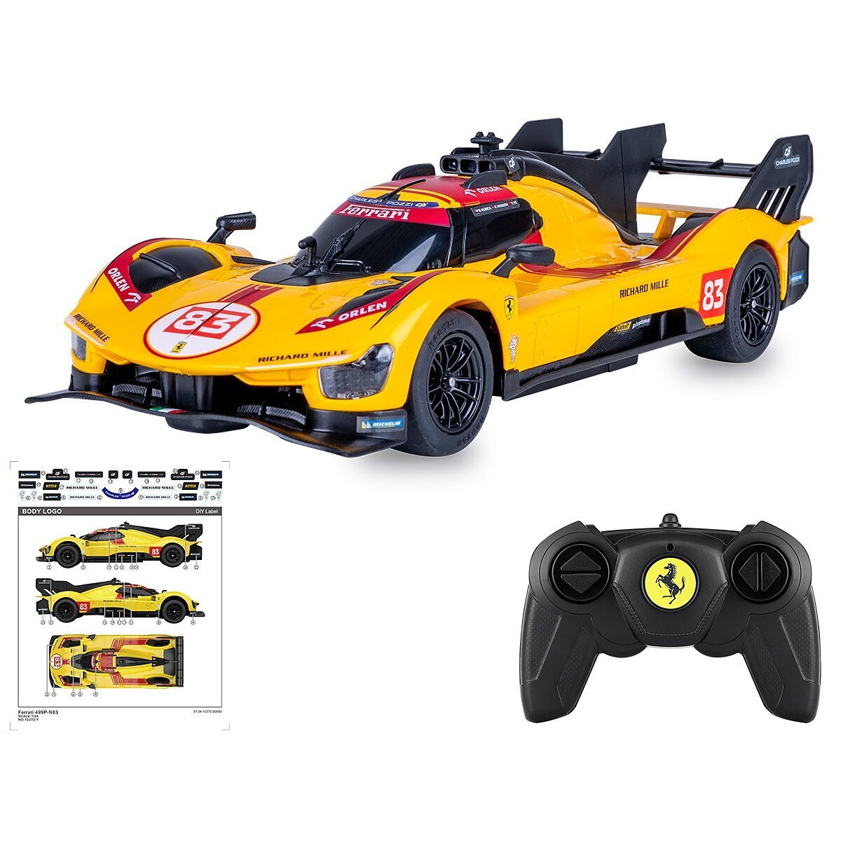 JAMARA Ferrari 499P-N83 1:24 gelb 2,4GHz ab 6 Jahren JAMARA Ferrari 499P-N83 1:24 gelb 2,4GHz ab 6 Jahren