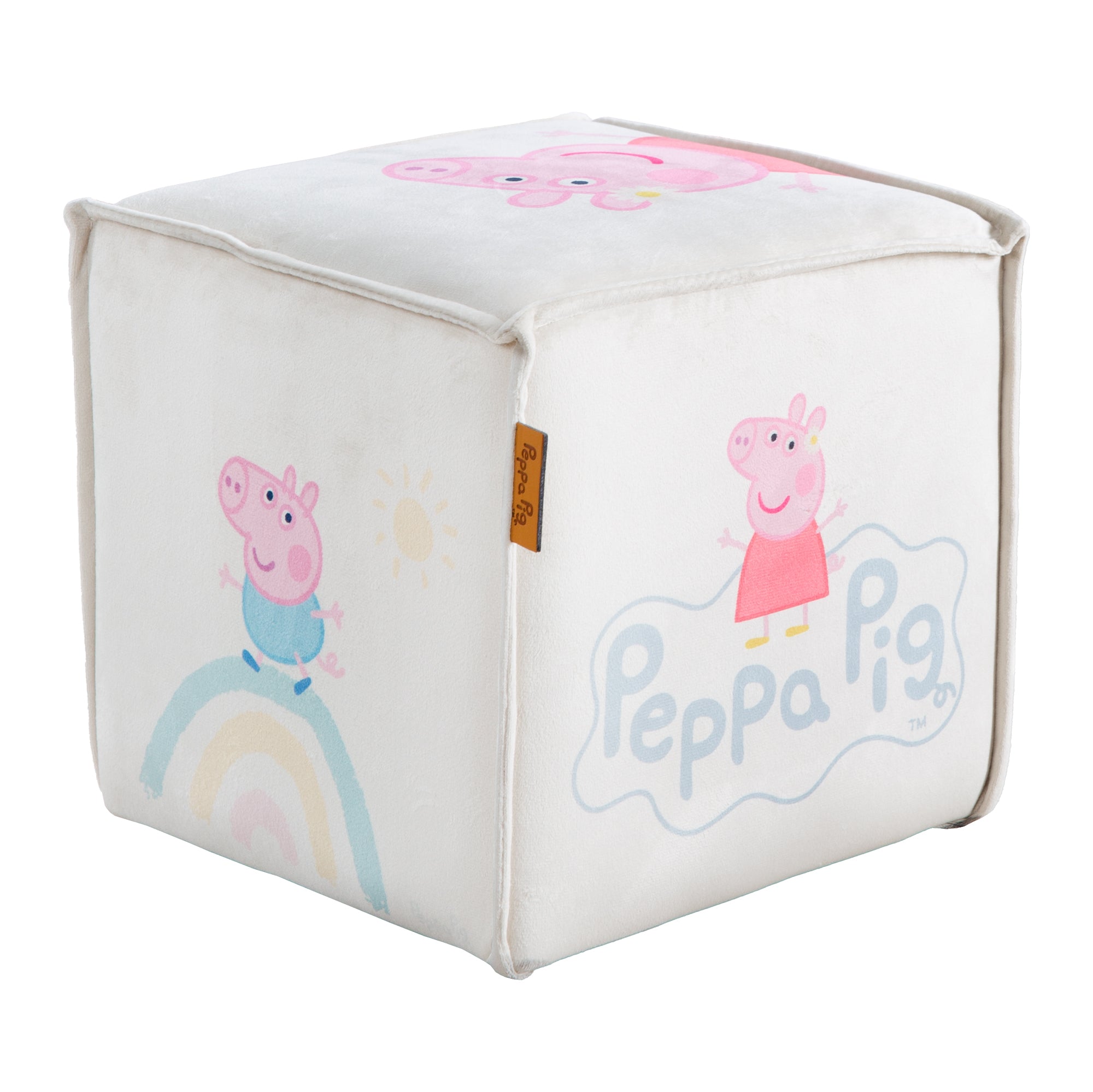 Roba 450134PP1 Kinderhocker in Würfelform Peppa Pig beige – Spielmöbel - Bild 1 Roba 450134PP1 Kinderhocker in Würfelform Peppa Pig beige – Spielmöbel - beige - Spielmöbel - Produktbild 1
