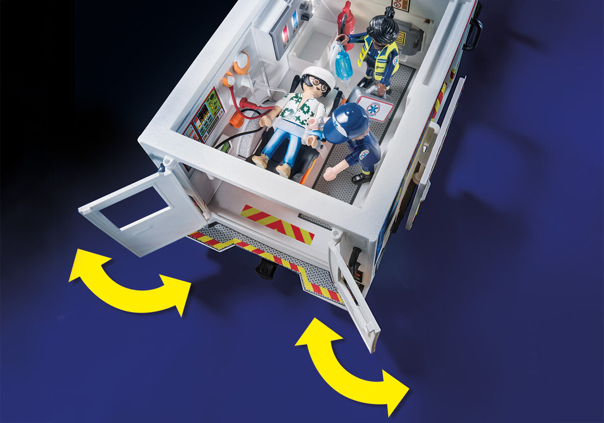 PLAYMOBIL 70936 Rettungs-Fahrzeug: US Ambulance Person