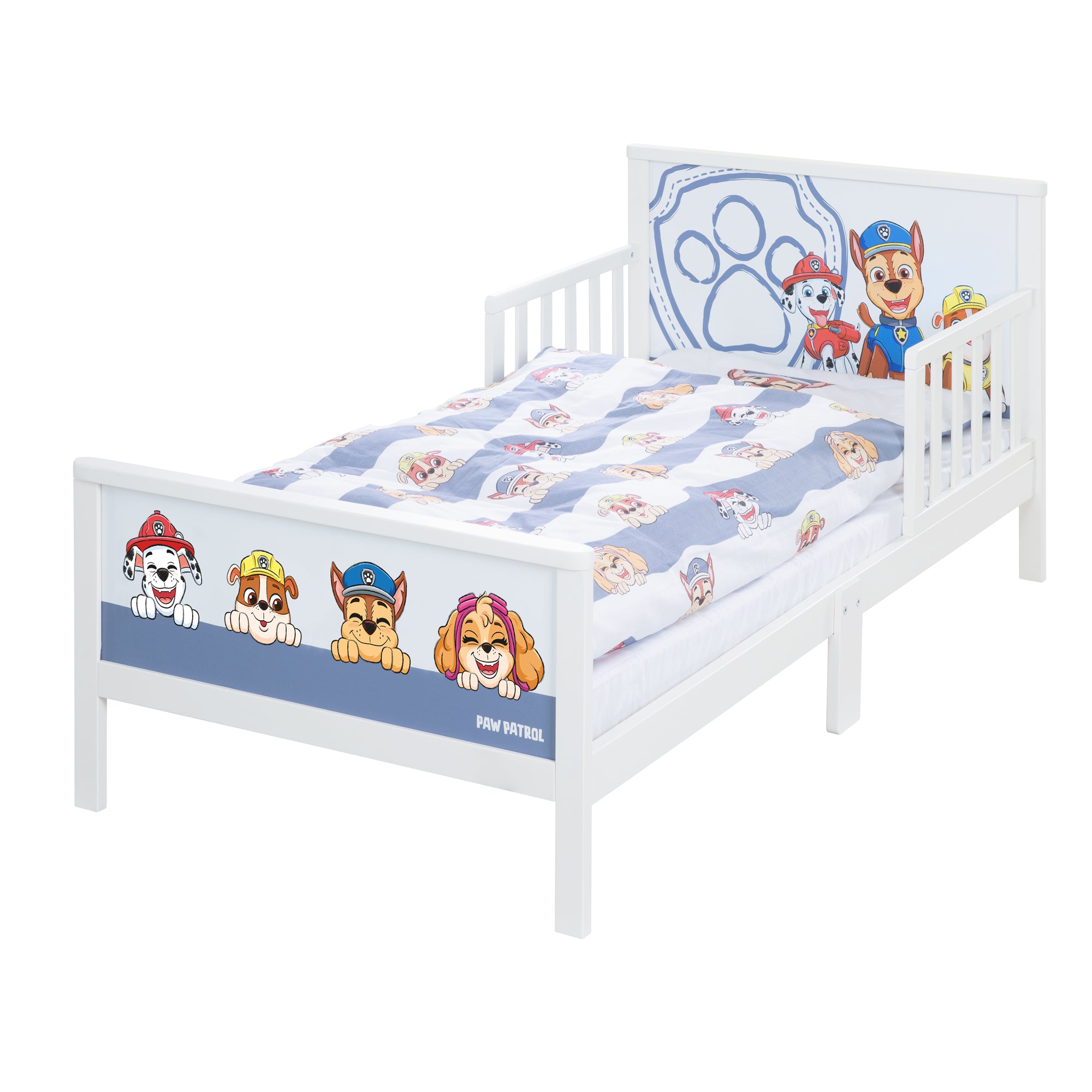 Roba 20330PW1 Komplettbett, 70x140 cm Paw Patrol weiß – Toddler Betten - weiß - Toddler Betten - Produktbild 1