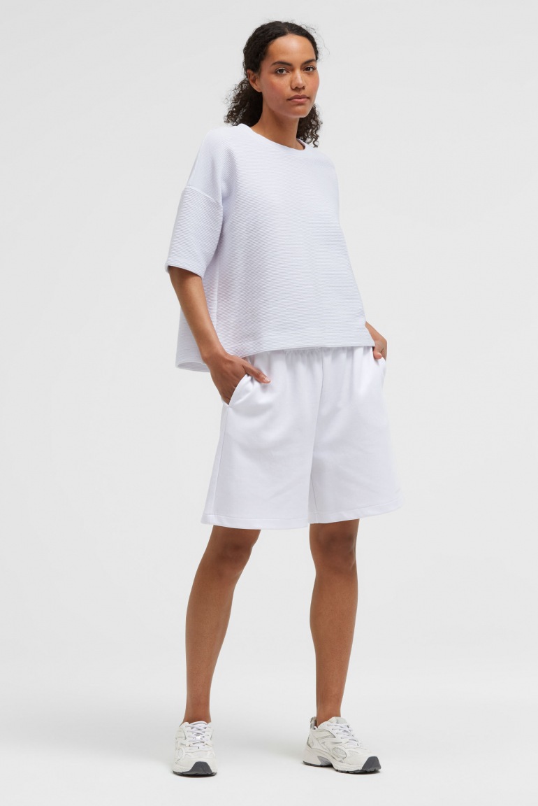 SENSES Strukturiertes Kurzarm-Sweatshirt SO:Y opticwhite SENSES Strukturiertes Kurzarm-Sweatshirt SO:Y opticwhite