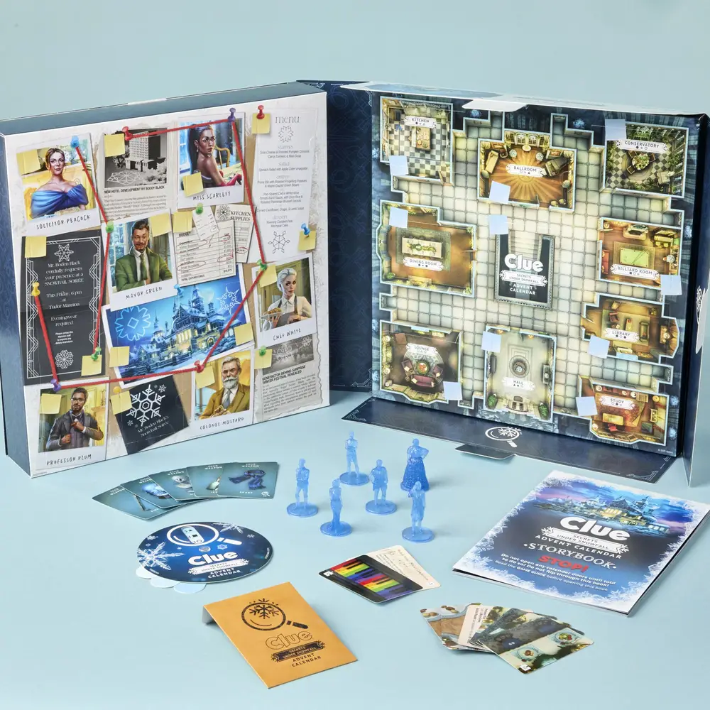 Cluedo, Adventskalender, Secrets, Under, Snowfall Cluedo Adventskalender Secrets Under Snowfall