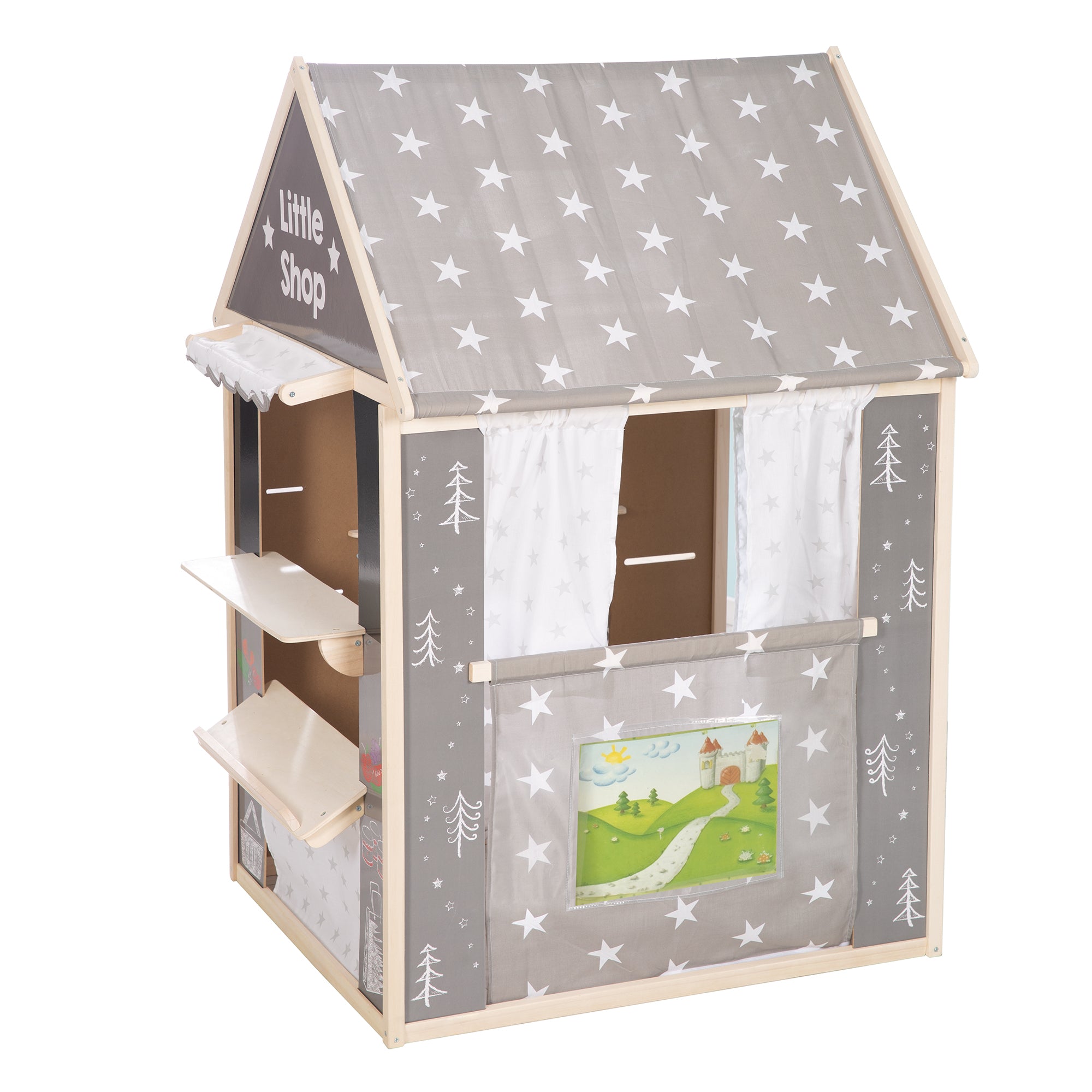 Roba 6962V190 Spielhaus Sterne grau – Rollenspiel - Produktbild 7