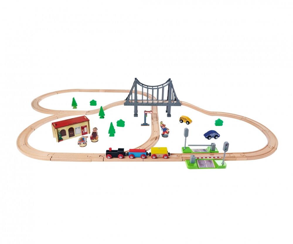 Eichhorn Bahn, Bahnset mit Brücke 100006204 Eichhorn, Bahn, Bahnset, mit, Brücke, 100006204, Spielbereich, im, Freien, Draußen, Spielbereich, Auto, Fahrzeug